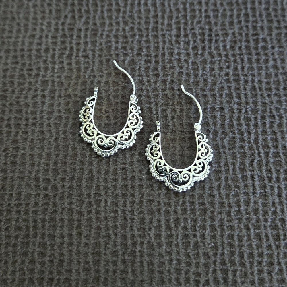 Annika Witt Small Sterling Silver🤍 Bali🇲🇨 Tribal Earrings - Picture 2 of 16